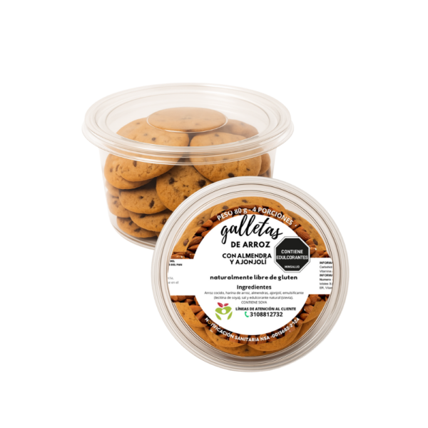 Galleta Mini Chip de Arroz con Almendra y Ajonjolí