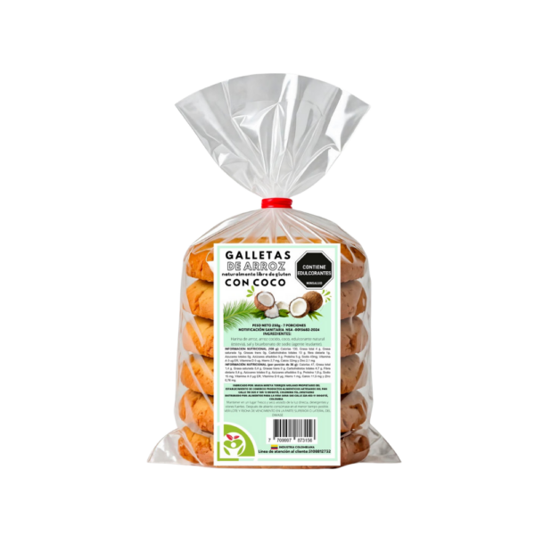 Galletas de Arroz con Coco 250g  7 porciones