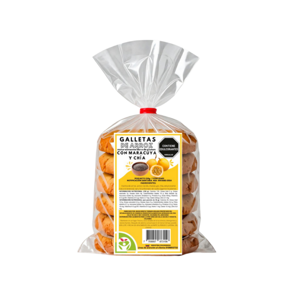 Galletas de Arroz con Maracuyá y Chía  250g  7 porciones