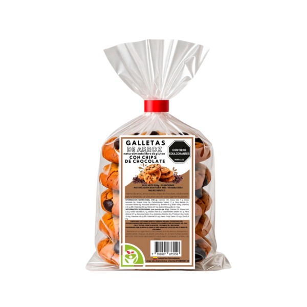 Galletas de Arroz con Chips de Chocolate 250g  7 porciones